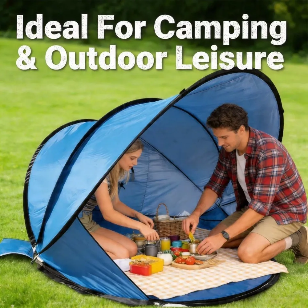 Carpa de playa portátil impermeable plegable con protección solar - imagen 5