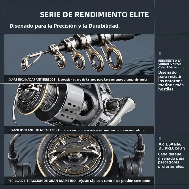 Combo caña y carrete DEUKIO – Fibra de carbono - imagen 4