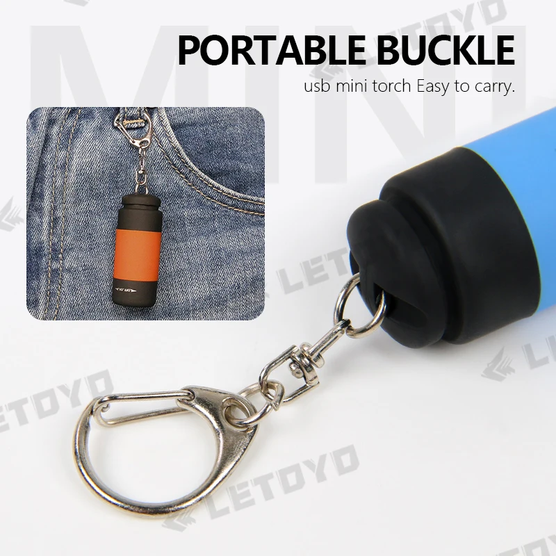 LETOYO Linterna UV LED recargable USB - Mini impermeable pesca marina - imagen 4