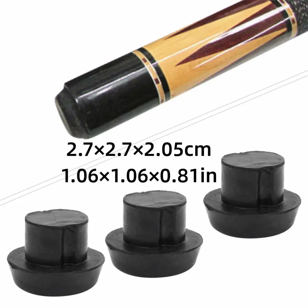 Tapas protectoras de goma negras para base de tacos de billar