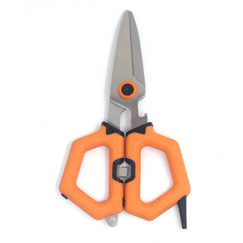 Tijeras multifunción de pesca de acero inoxidable con alicate y plomada