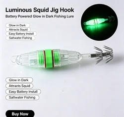 Señuelo LED para calamar intermitente, luz subacuática doble capa