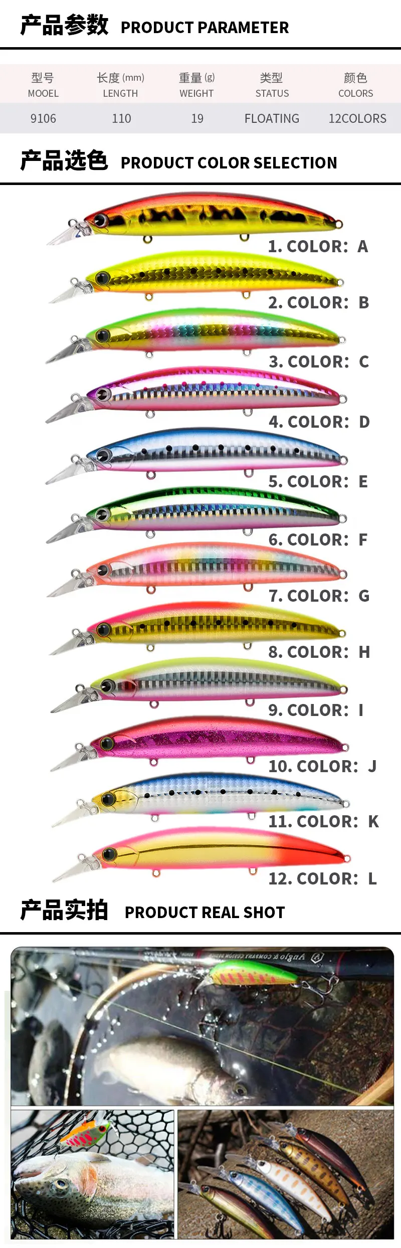 Cebo duro artificial para pesca swimbait
