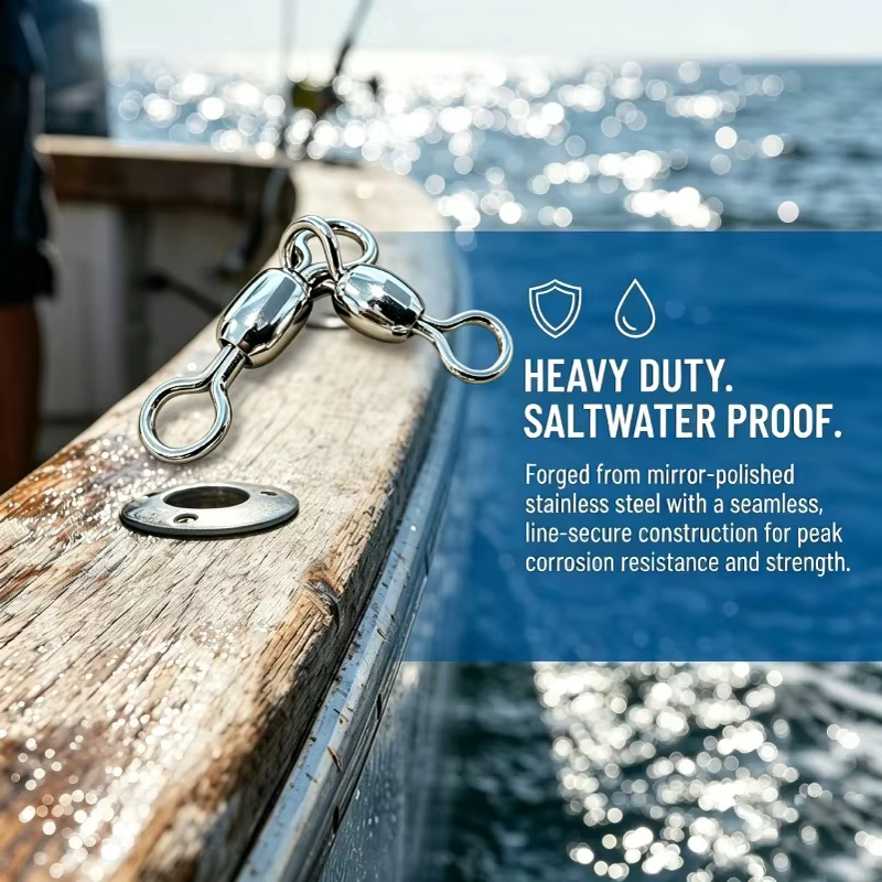 Esmerillones Giratorios 3 Vías Acero Inoxidable para Surfcasting - imagen 5