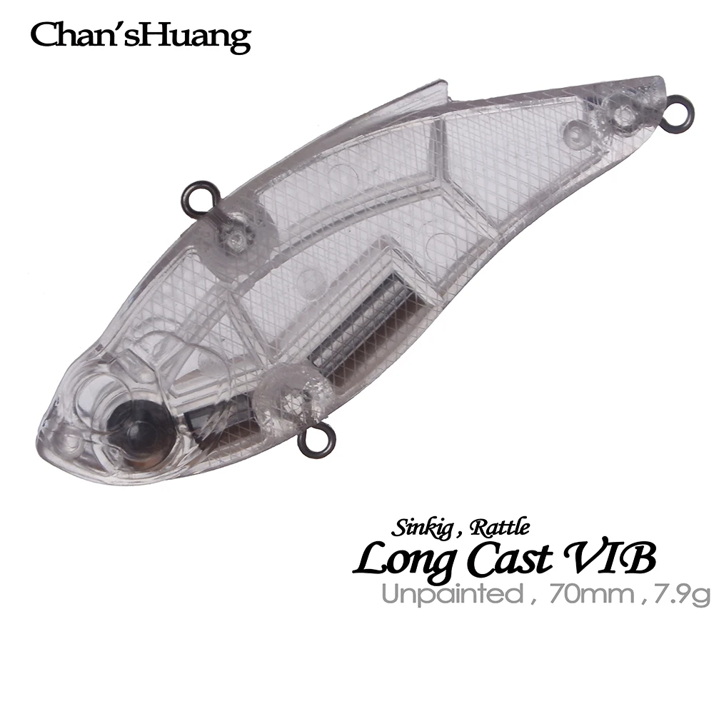 Chan’sHuang Señuelo VIB sin pintar para montaje DIY de pesca