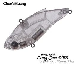 Chan’sHuang Señuelo VIB sin pintar para montaje DIY de pesca