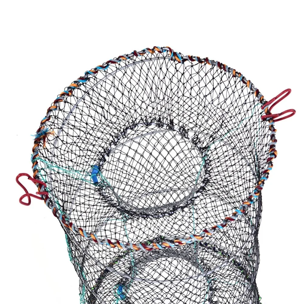 Trampa para cangrejos plegable portátil de nailon y alambre de acero - imagen 4