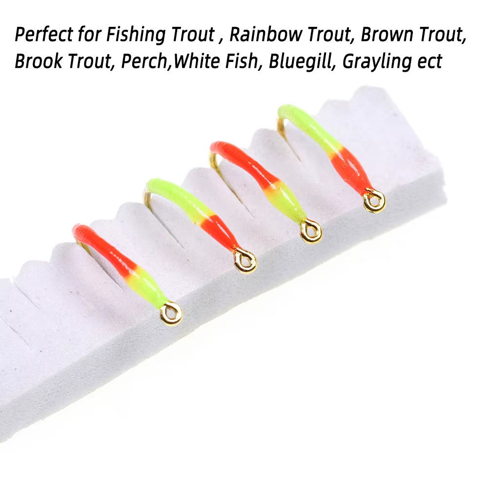 Bimoo Bead Head Epoxi Fluorescente - Mosca ninfa emergente para trucha - imagen 5