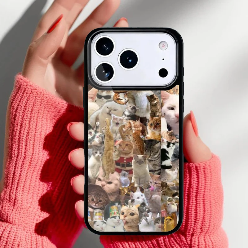 Funda con diseño de memes de gatos y perros