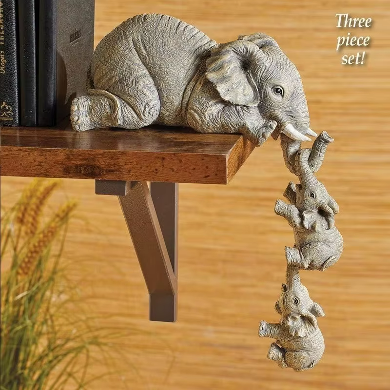 Figura elefante en resina - Decoración náutica para el hogar y salón - imagen 3