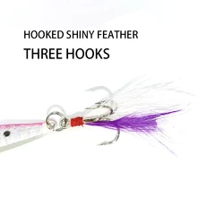Señuelo TEASER J53 hierro con anzuelo de plumas para mar