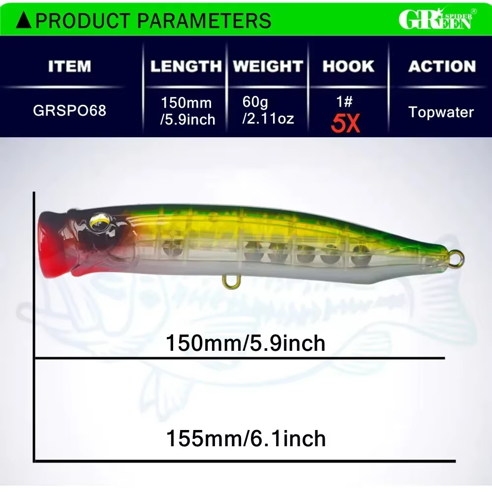 Señuelo giratorio Greenspider para atún - imagen 2