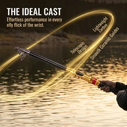 Caña telescópica Goture fibra de carbono – mini para pesca