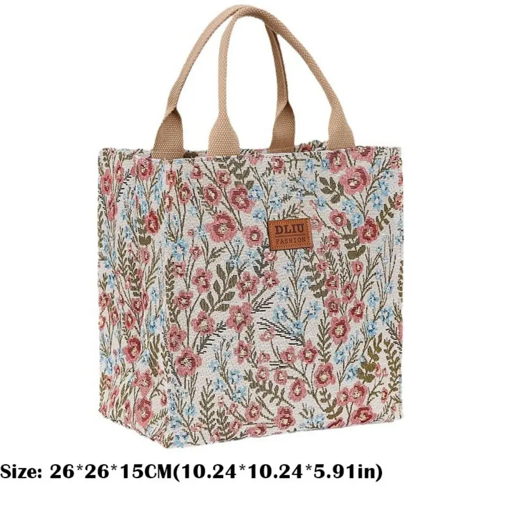 Bolsa de almuerzo con estampado floral