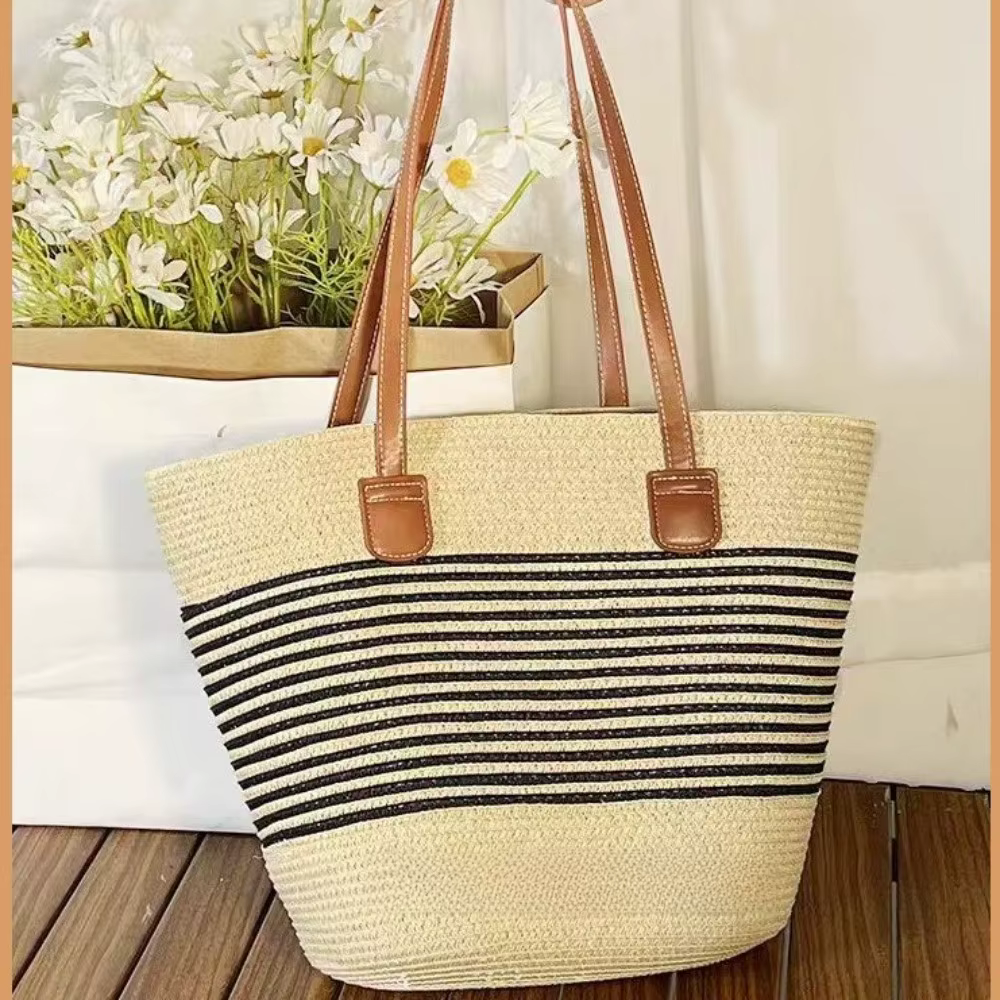 Bolso bandolera de paja para mujer – Amplio y ligero - imagen 2