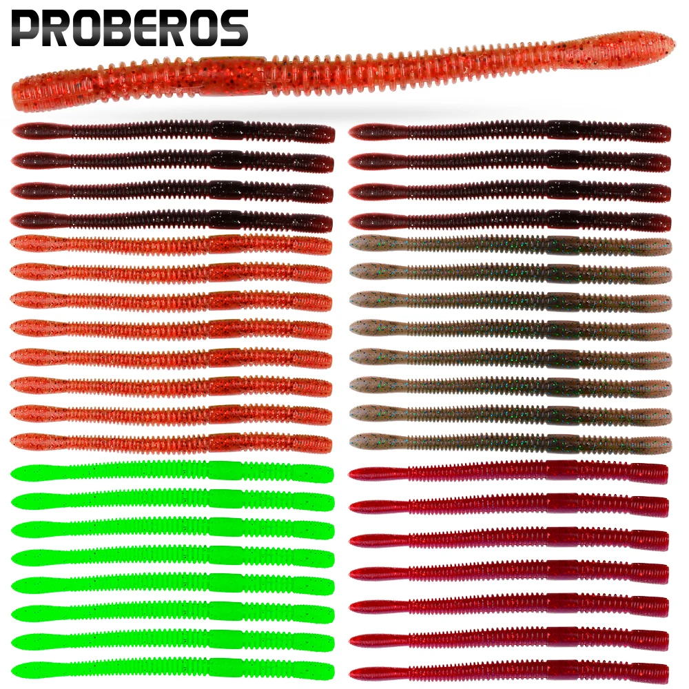 PROBEROS Señuelo vinilo lombriz aromatizado a sal elástico y duradero - imagen 4