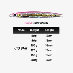 Obsession 3D Jig Vertical Metal para Carpa y Mar