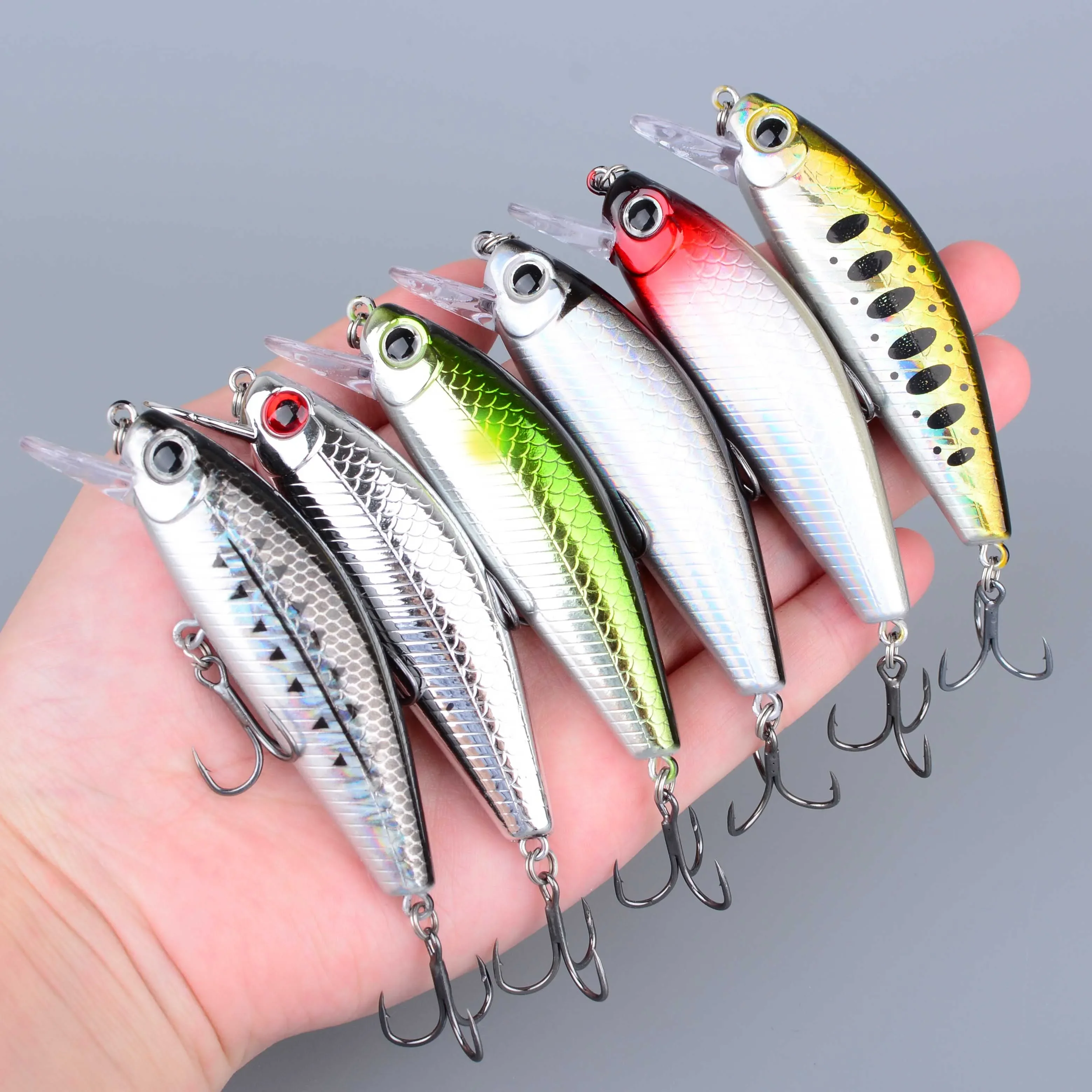 Minnow con ojos 3D y cuerpo compacto