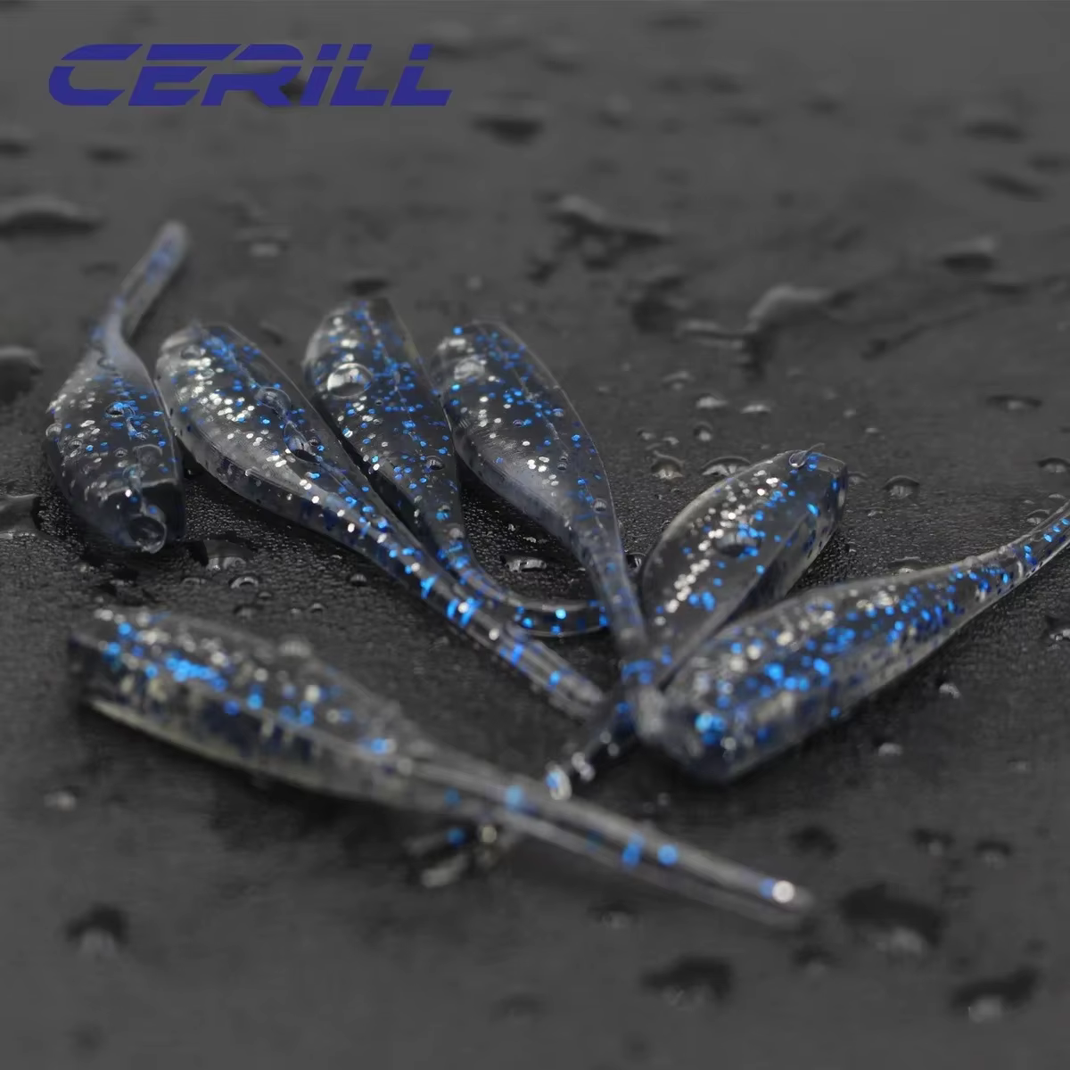 Señuelo Soft Bait Mini Doble Color – Cola singular para wobbler - imagen 3