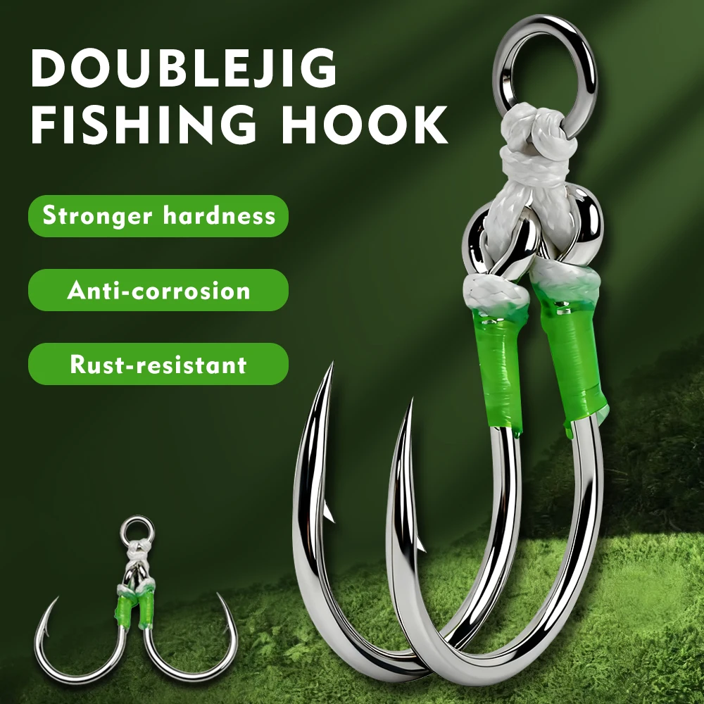 Garfio doble con anzuelo tipo jig