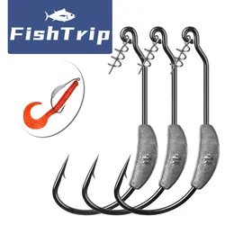 Jig Head lastrados FishTrip – Anzuelos para vinilo y Texas rig