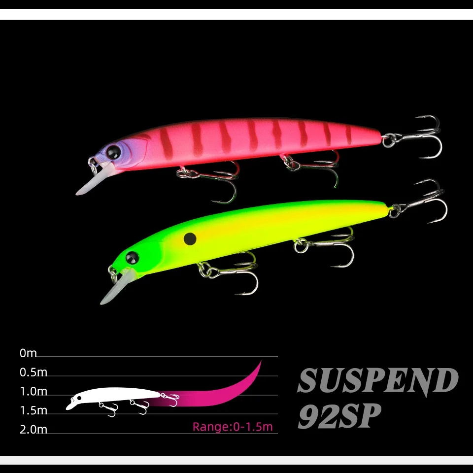 TSURINOYA Wobblers minnow flotante para lucioperca de lance - imagen 3