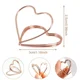 Pinzas para fotos corazón metálicas oro rosa retro para porta tarjetas - imagen 4