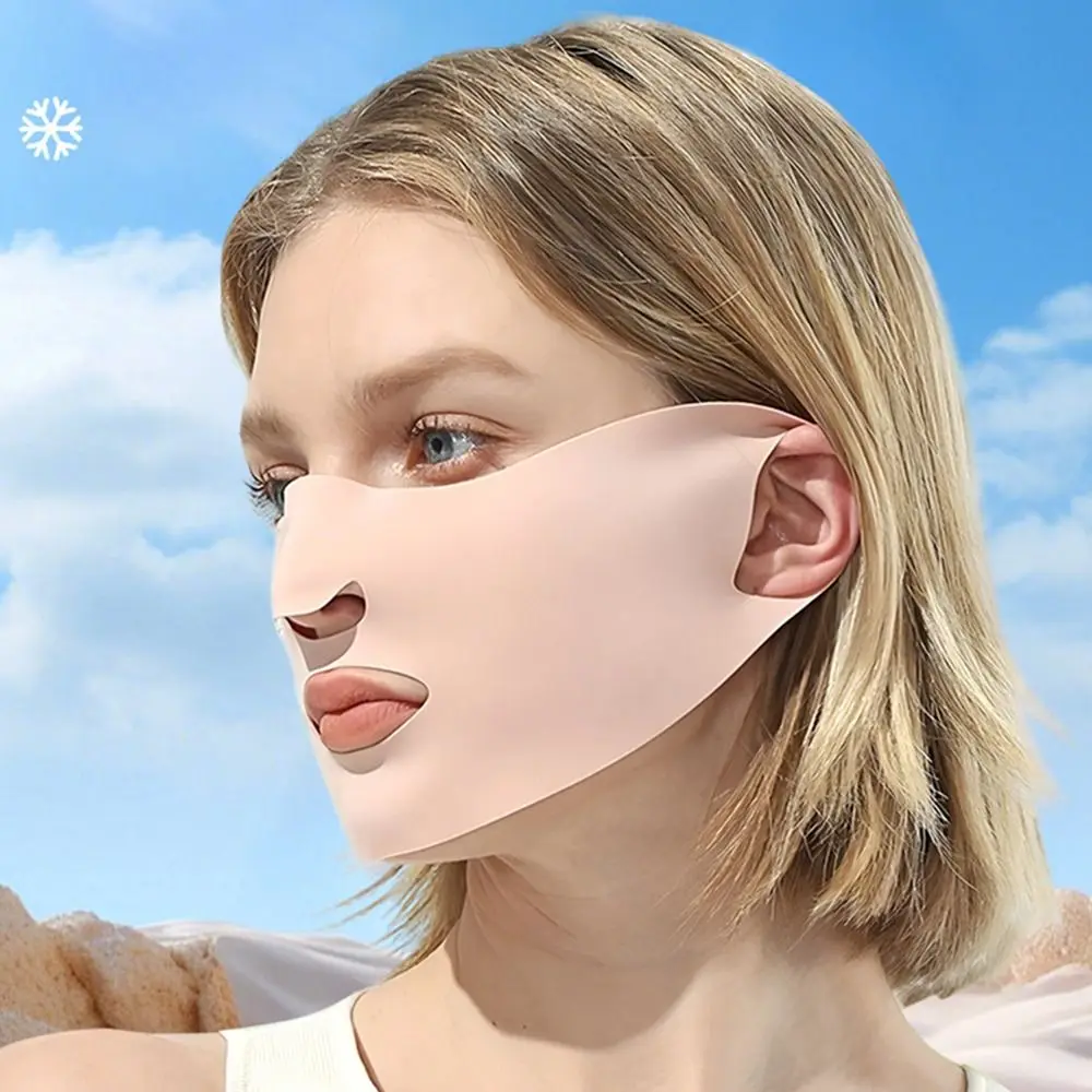 Mascarilla solar protectora transpirable sin costuras, ajuste 3D