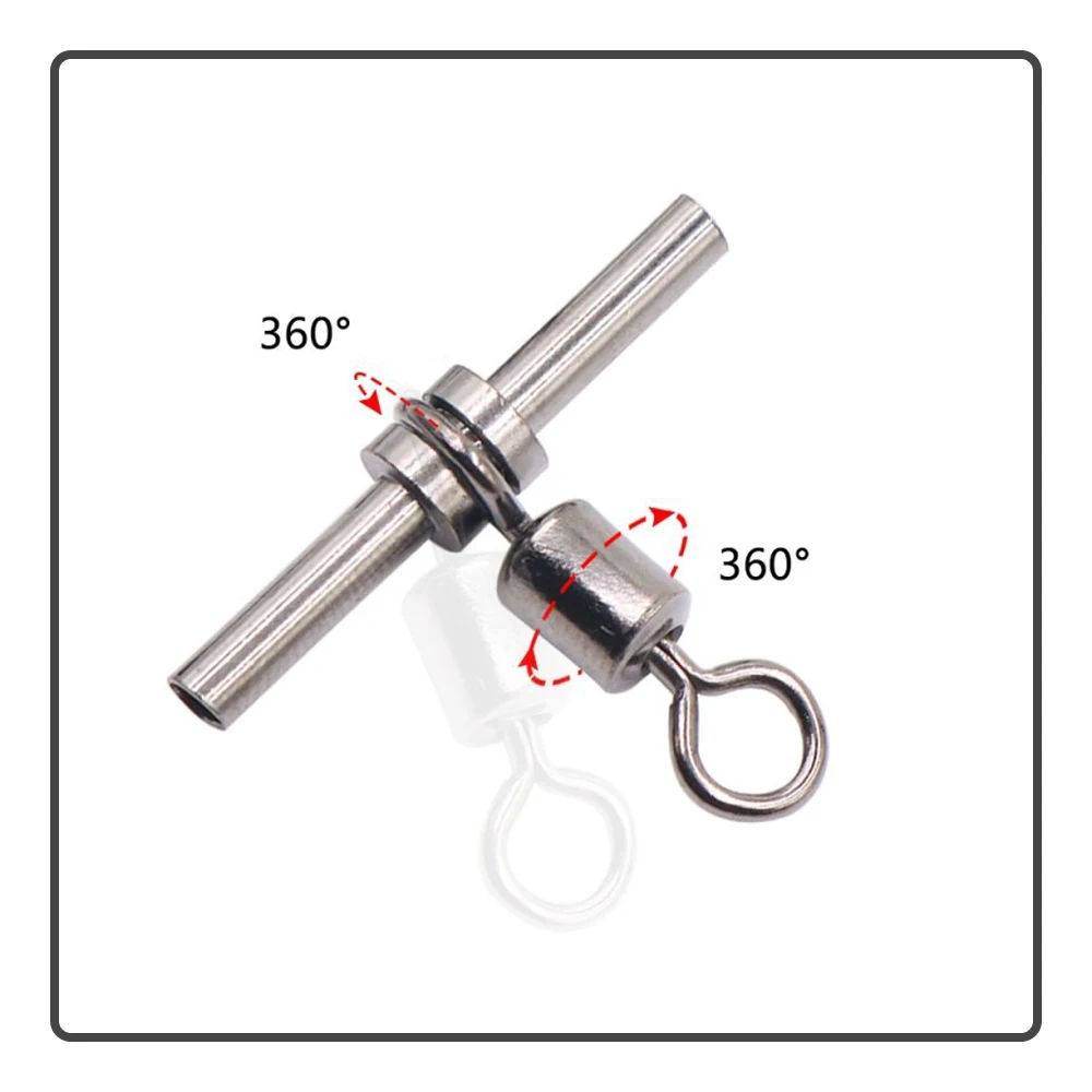 Eslcerilla Giratoria de 3 Pasos – Conector de Línea para Pesca - imagen 2