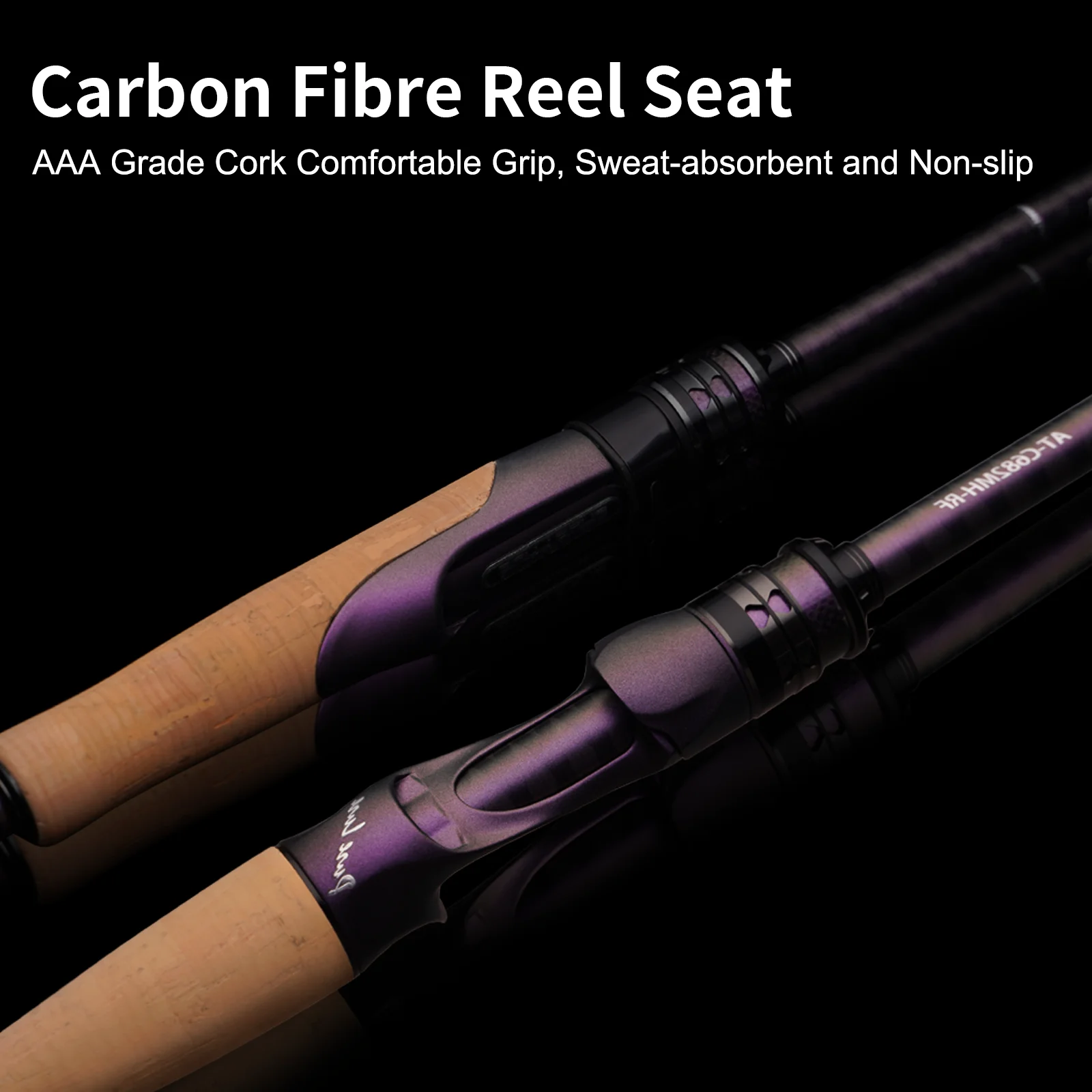 Caña spinning PURELURE AcuteViolet RF – Anillo TZ y estructura titanio - imagen 3