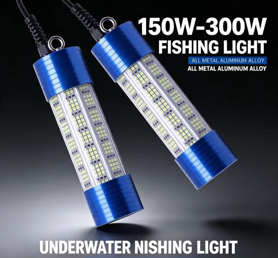 Luz de Pesca Submarina LED 150-300W – Lámpara Nocturna Estanca en Aluminio - imagen 4