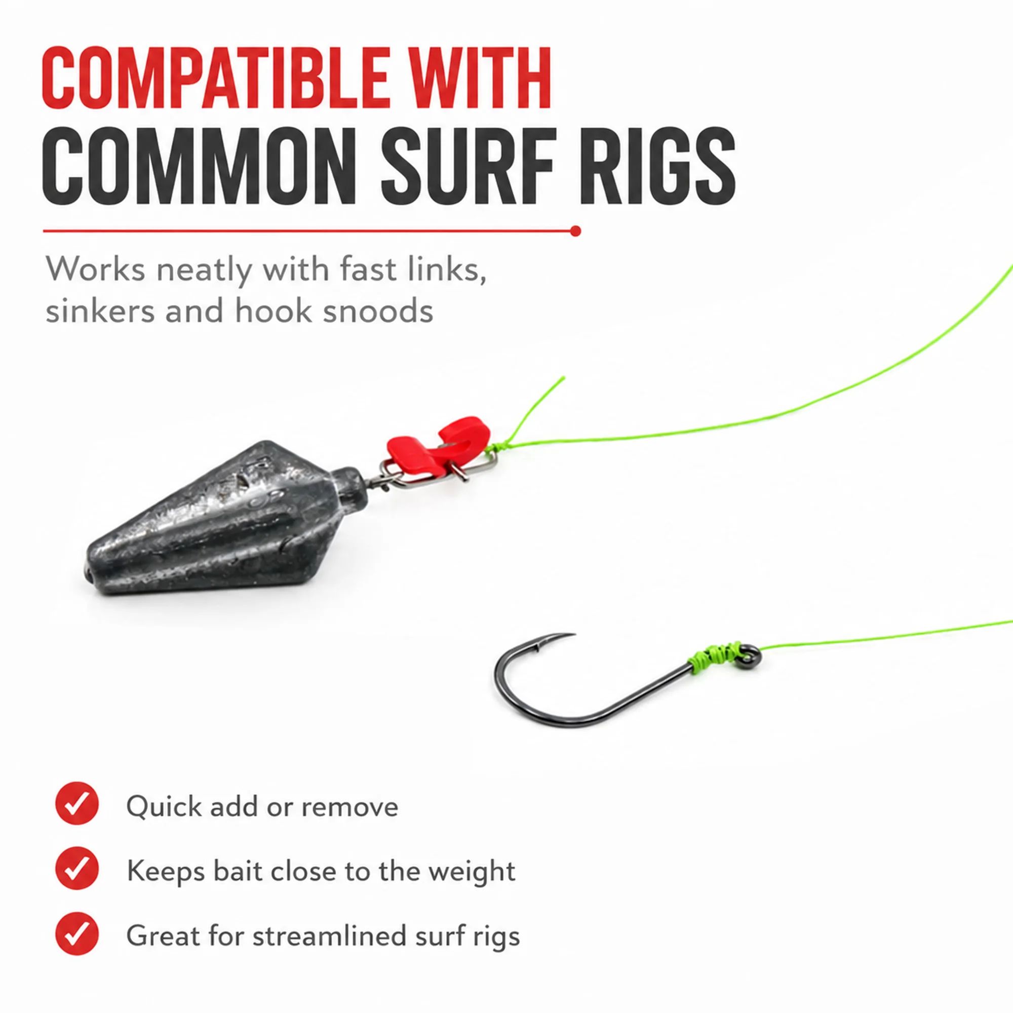 Clips de cebo 9KM para surfcasting – liberación por impacto - imagen 2