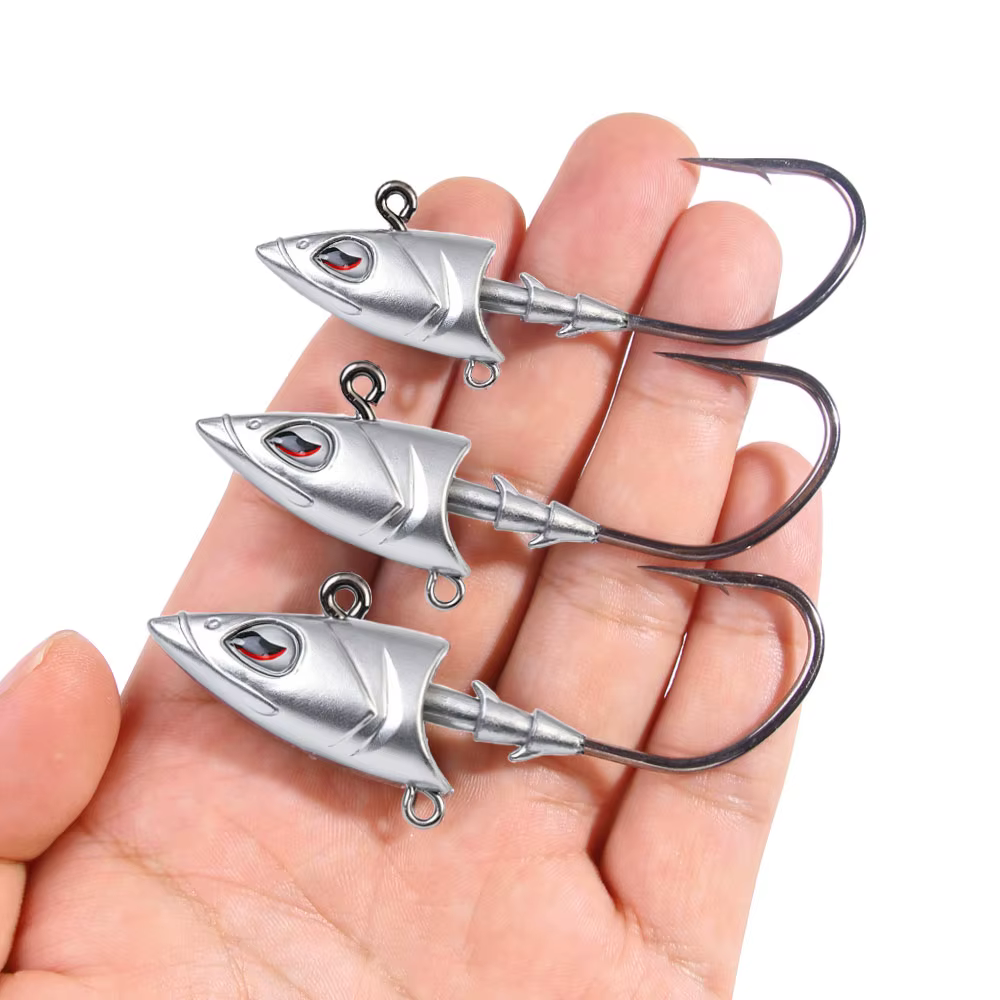 Jig Head Minnow Cabeza Ancha – Pesca en Agua Salada - imagen 3
