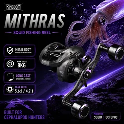 Carrete de Pesca KINGDOM Mithras Squid con Fibra de Carbono y Aluminio