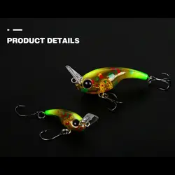 Wobbler Minnow VIB de hundimiento lento para bass con ojos 3D