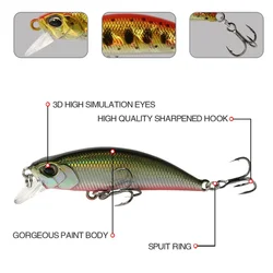 Intruder Trout señuelo Minnow hundible tipo Jerkbait para lucio