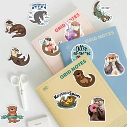Pegatinas impermeables de pesca – Nutria diseño graffiti