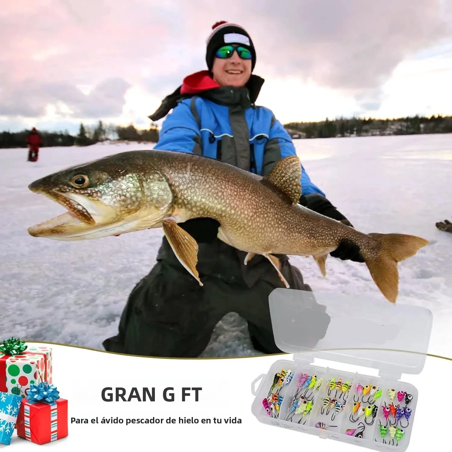 Cabezales de plantilla para pesca en hielo hundidores multicolor - imagen 2