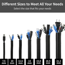 Tubo corrugado aislado PP 1‑10 m – Enhebrado de cables y protección de mallas