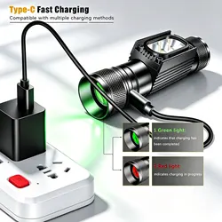 Faro LED pesca nocturna mini - linterna frontal USB de alta potencia