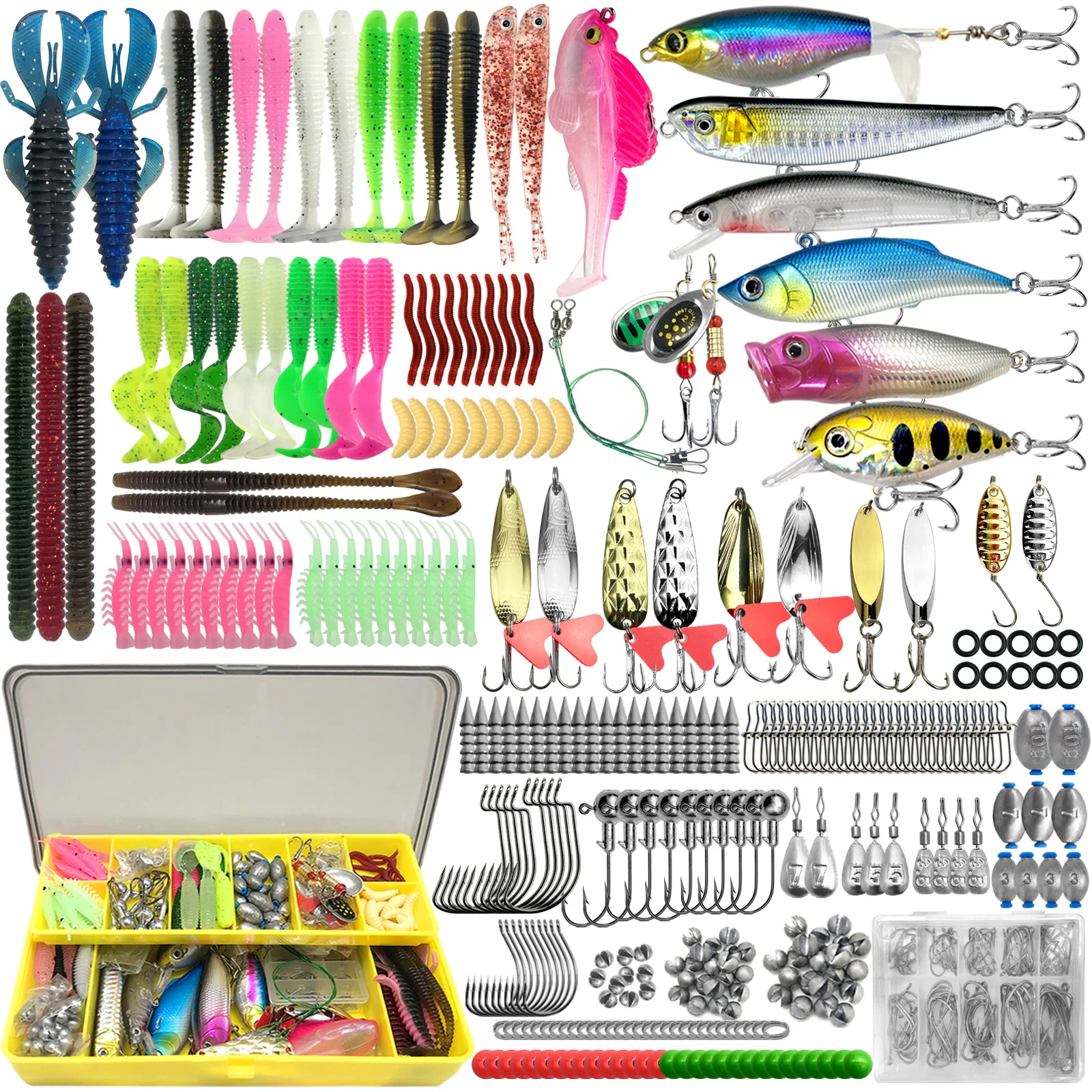 Kit de señuelos de pesca para trucha, lucio y perca
