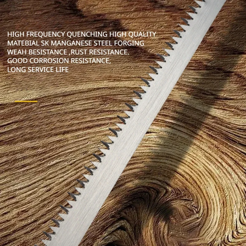 Vista del mango de madera ergonómico y antideslizante