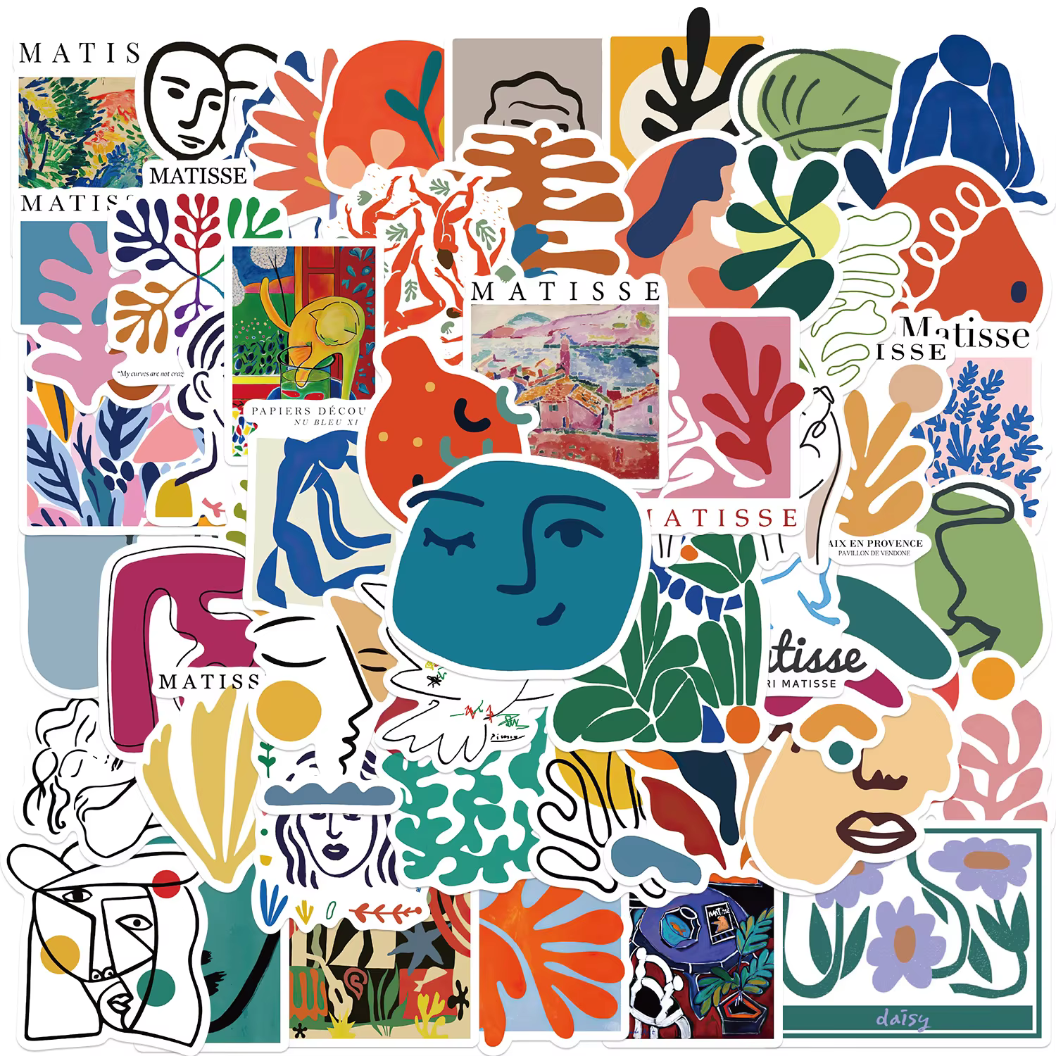 Pegatinas de pesca impermeables Matisse – Vinilo abstracto