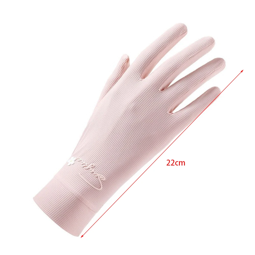 Guantes de seda de hielo con dedos abatibles abiertos