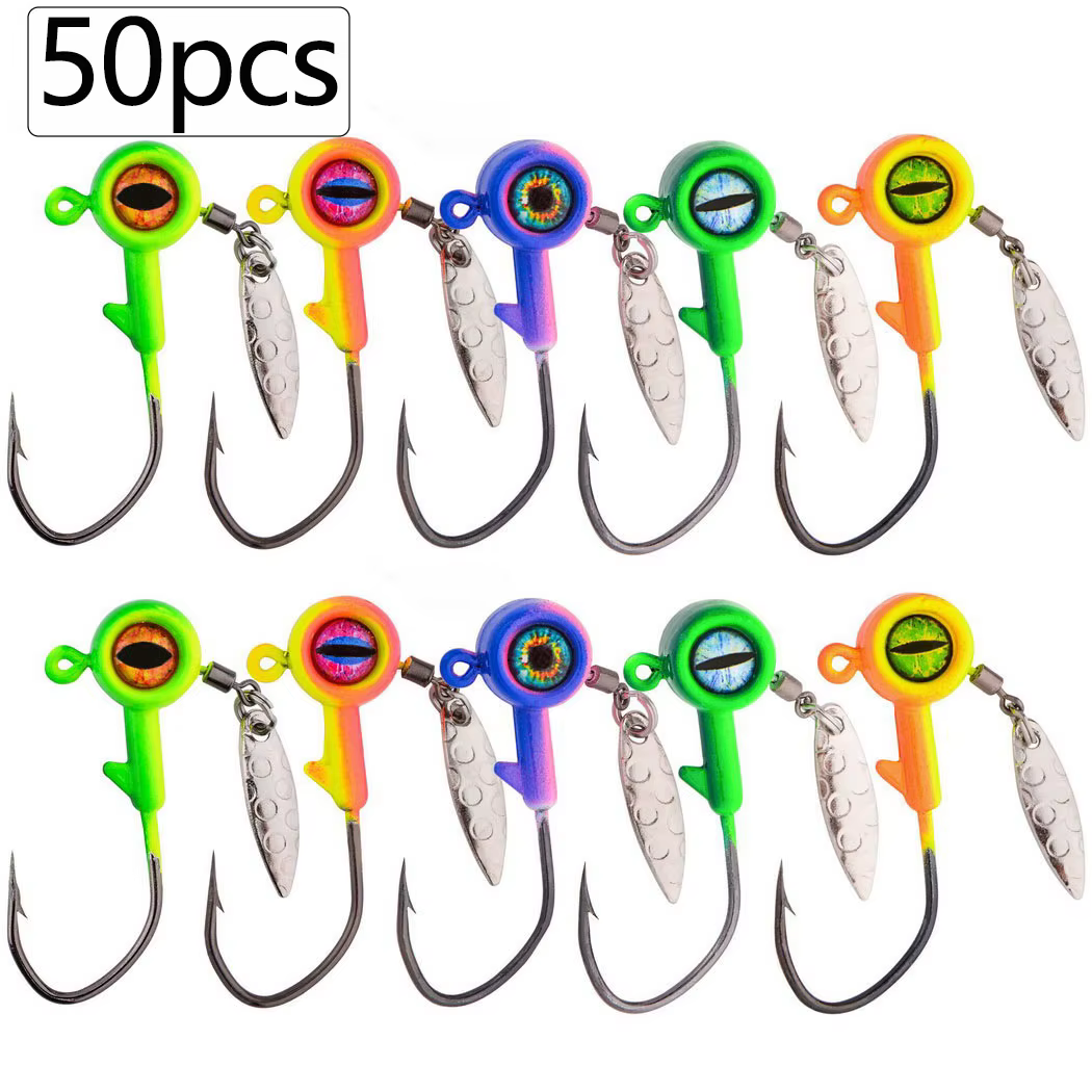 Anzuelos Jig Head sin malezas ojo grande para vinilo 1,75-10g