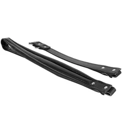 Correa de hombro arnés estilo acordeón de cuero PU negro ajustable