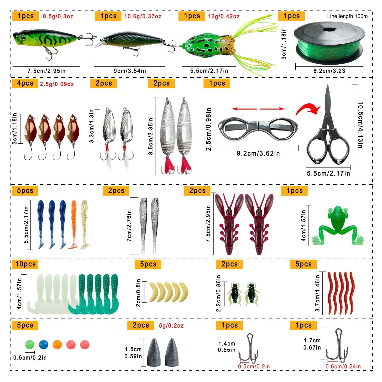 Kit de pesca Free Fisher con alicates y removedor de anzuelos - imagen 3