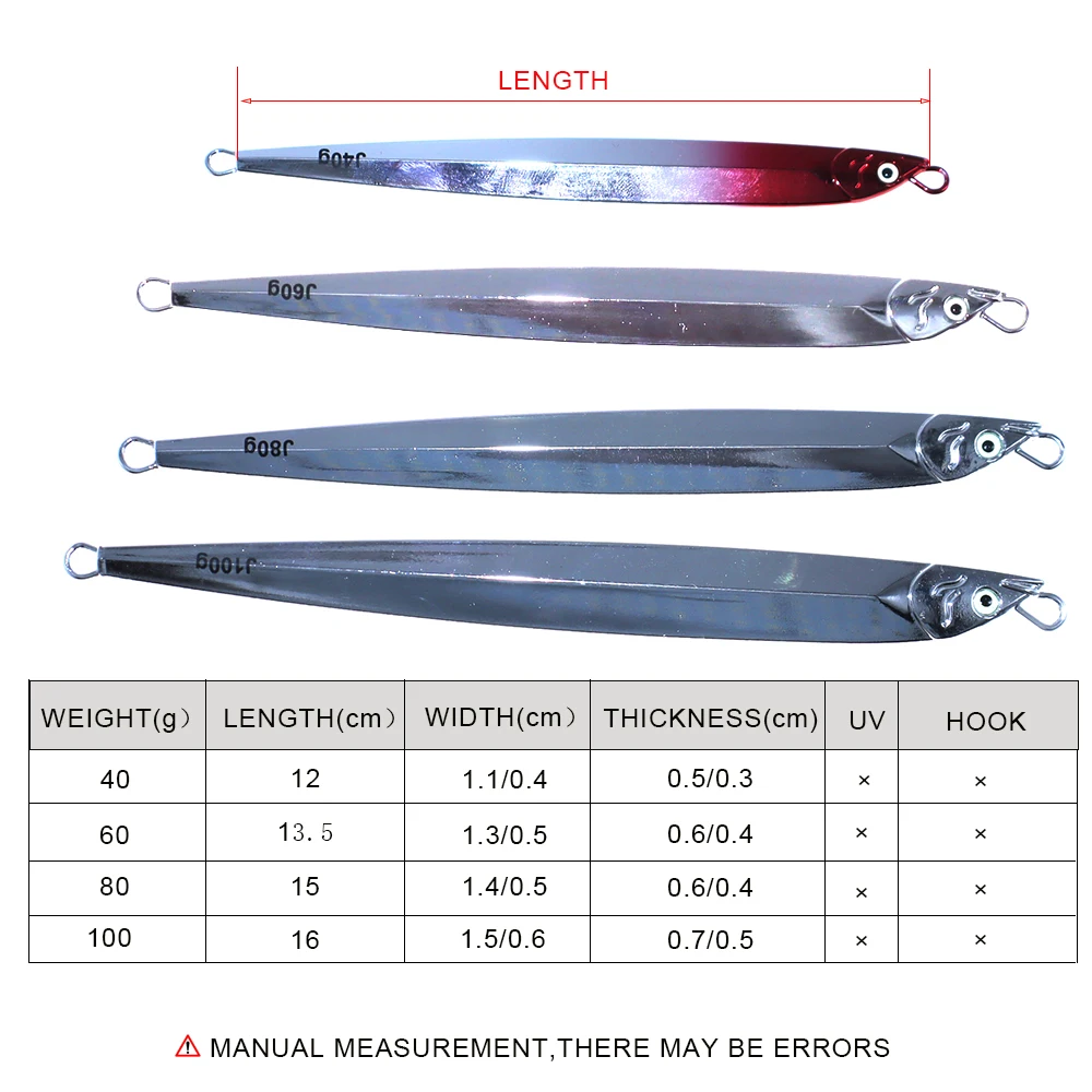 Señuelo metálico cromado para pesca vertical