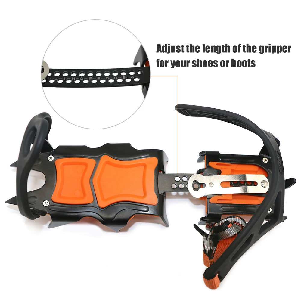 Crampones colocados sobre bota de montaña