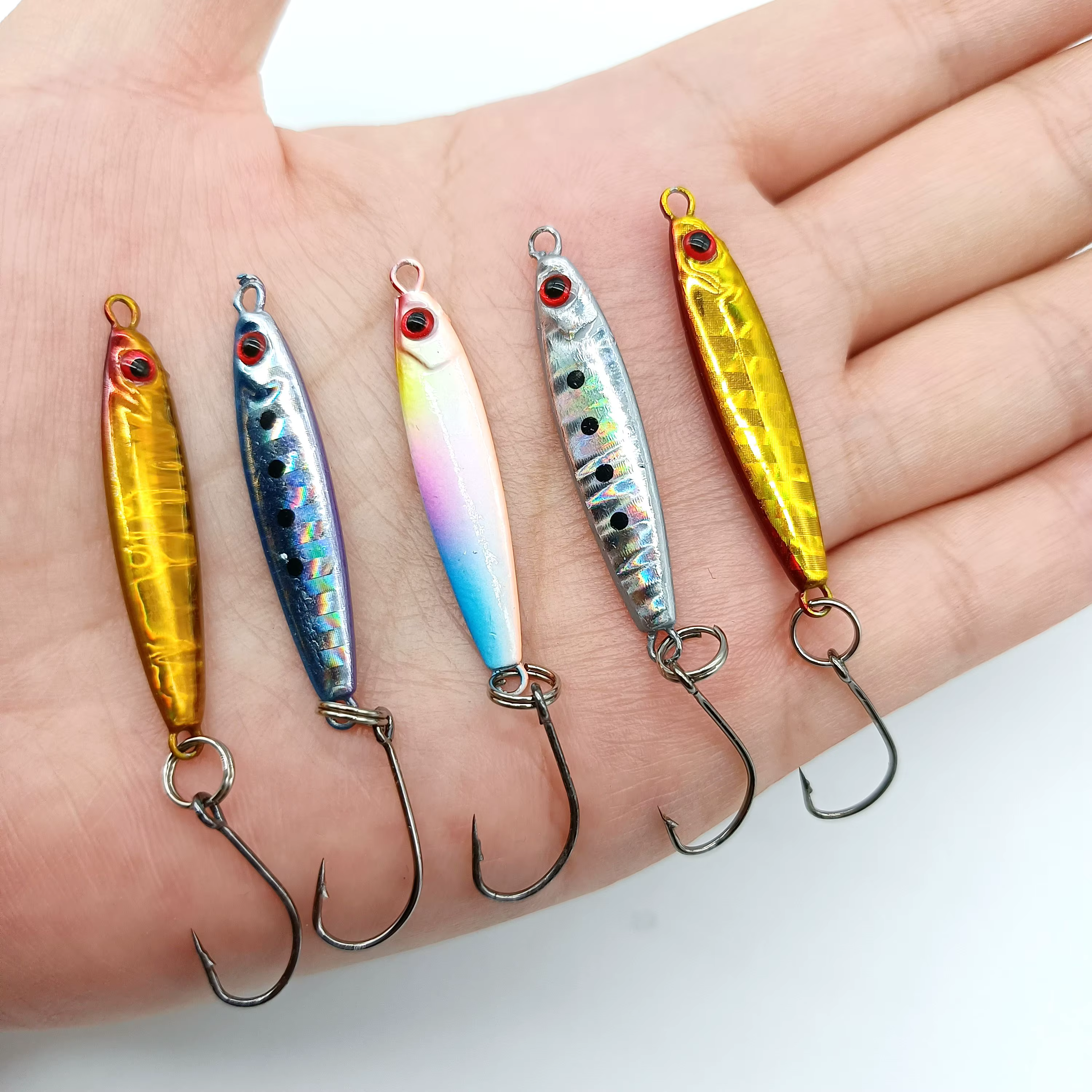 Duoduoyu Mini Jig Metal con Anzuelo Simple – Señuelo Artificial para Pesca - imagen 5